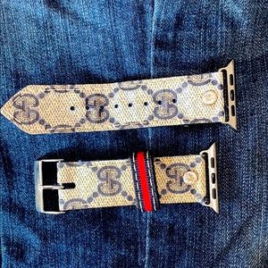 Upcycled Gucci apple watch band